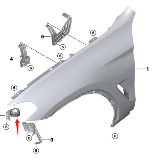 BMW X3 G01 Front Fender Bracket (41357475795/41357475796)