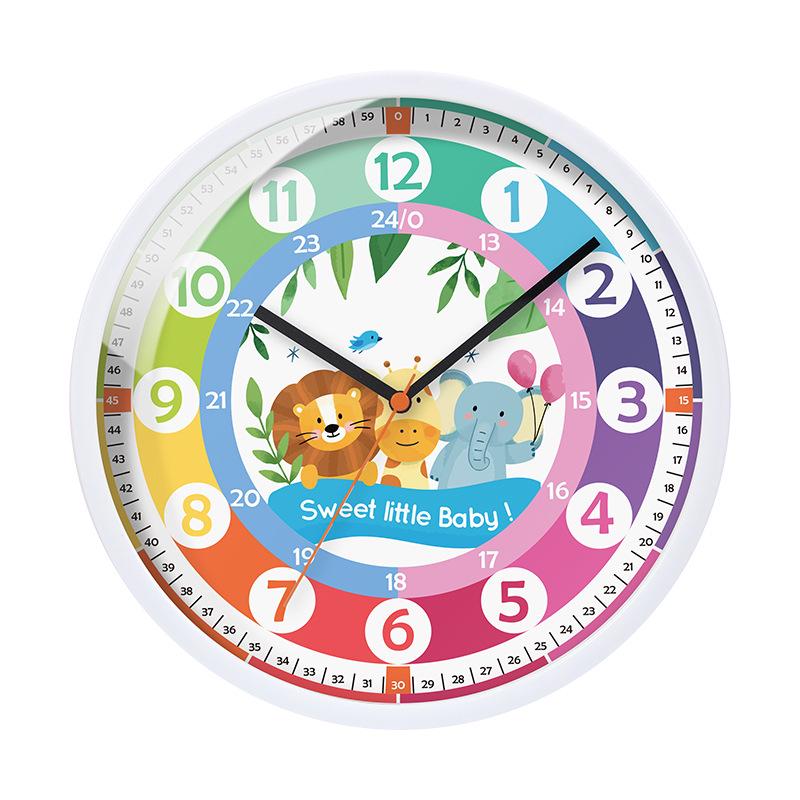 10-Inch Children's Educational Silent Wall Clock - Teaching & Learning Toy