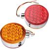 Aramox LED Marker Light, 48LED Double Face Single Stud Mount Side Marker Reflective Sealed Light for Trailer Truck