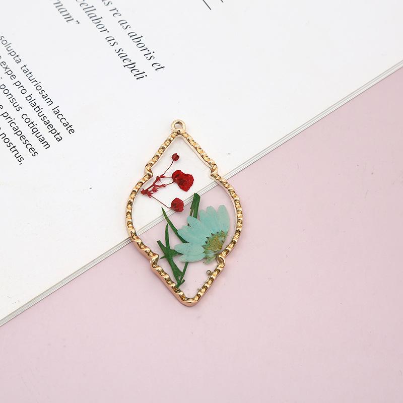 BLINGBAY 2023 женские серьги-подвески в стиле ретро, ​​серьги из прозрачной смолы с натуральными сушеными цветами, модные ювелирные аксессуары, современные ювелирные изделия, подарки one size