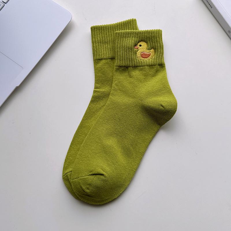 Sock Children's Mid-calf Socks, Sweat-absorbing and Odor-fighting, Cartoon-style, Versatile Cotton Socks