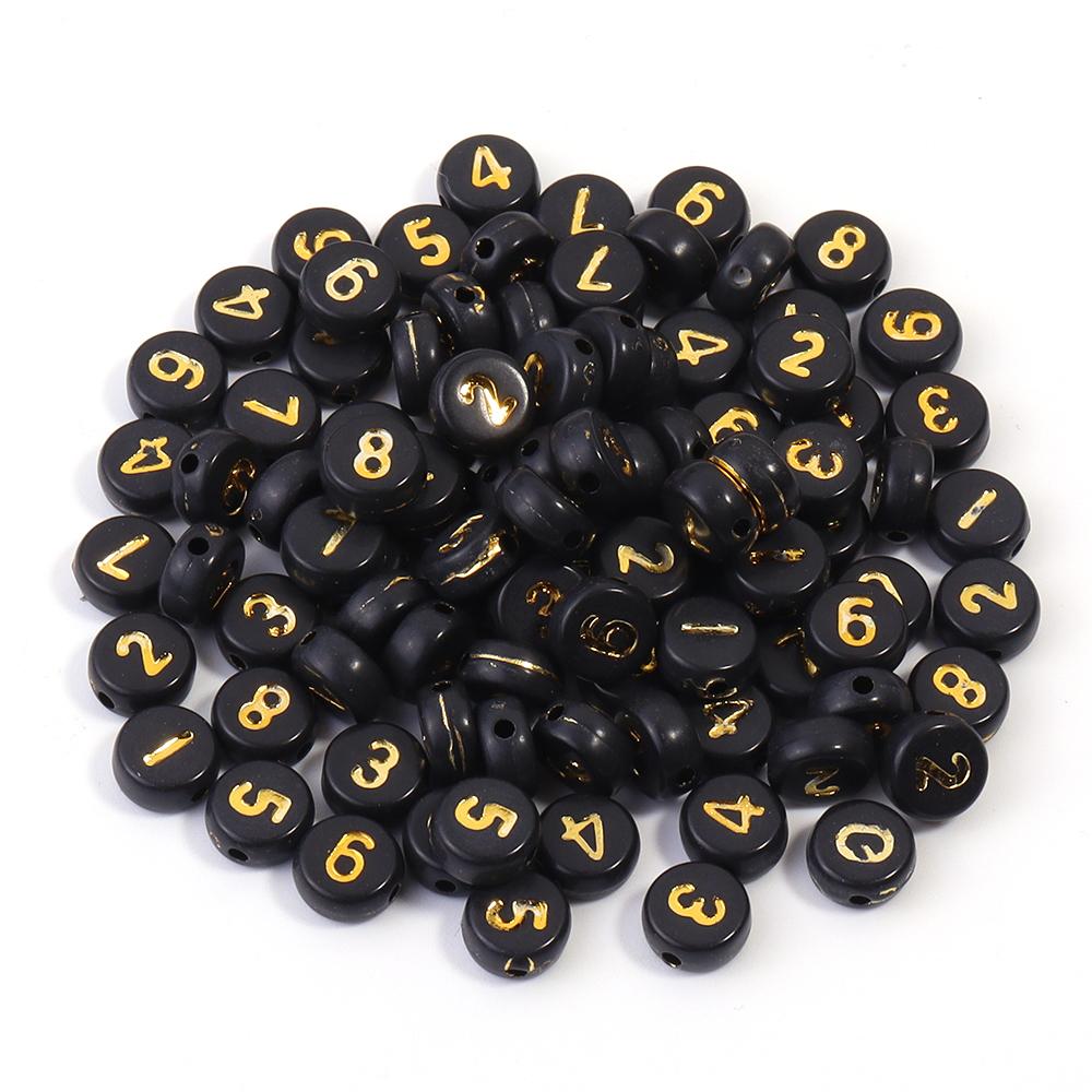 100 Stück Acryl Buchstabenperlen Gemischt Flach Rund Alphabet Spacer Perlen Für Schmuckherstellung DIY Handgemachtes Armband Halskette Zubehör