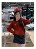 Women's Gray Little Bear Sweater: High-End Korean-Style Knit Top for Autumn/Winter 2025.
