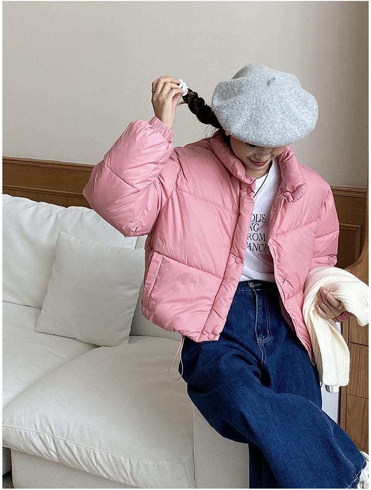 Autumn and Winter Women's Jacket Stand Collar Fashion Casual Short Style Female Student Windproof Warm Jacket Winter 7 Colors