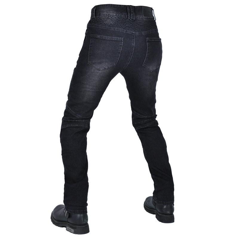 Mens Motorcycle Knee Pad Pants With Silicone Protection Elastic Straight Leg Riding Trousers Outdoor Motorbike Use