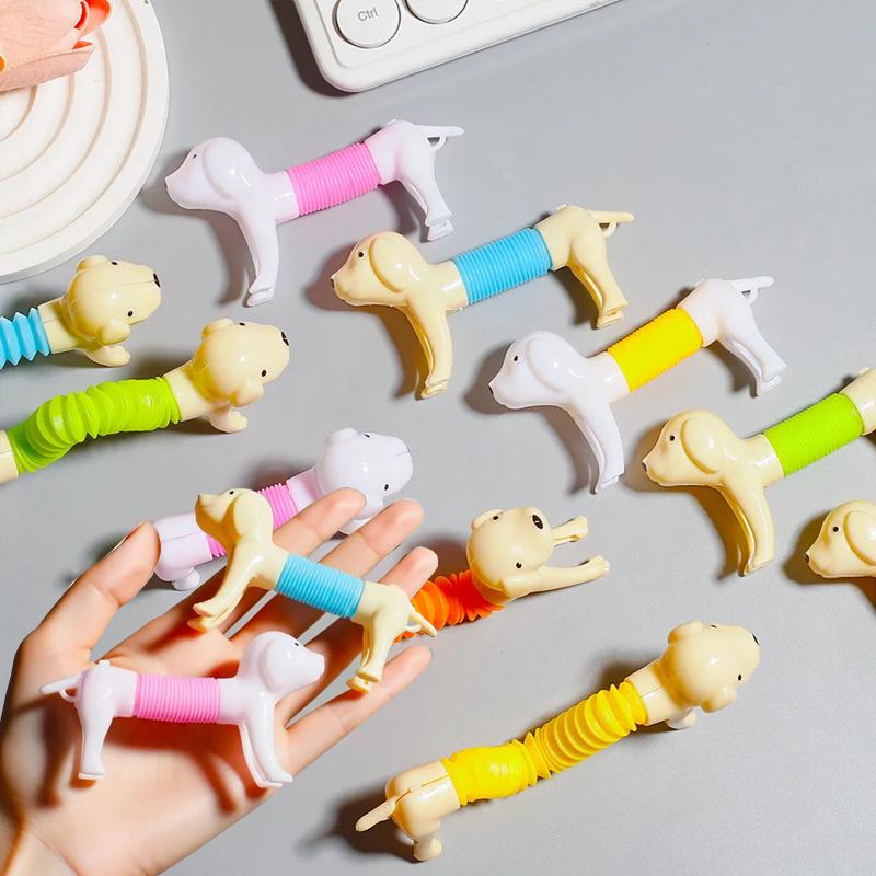 Stretchable Telescopic Dog Animal Sensory Squeeze Toy, Perfect Birthday Pinata Filler Carnival & Classroom Reward Gifts