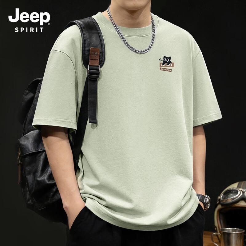 

JEEP SPIRIT Men s 2026 Summer Cotton Loose Fit T-Shirt M