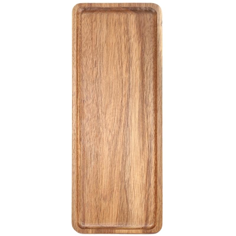 Natural Wood Display Tray Portable Kitchen Storage Plate for Tableware and Cups Japanese Inspired Home Adults Use
