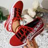 Fashion Sports Shoes for Women 2025 New Thick Soled Color Blocked Casual Low Top Running Breathable Vulcanized Shoes Platform Sneakers