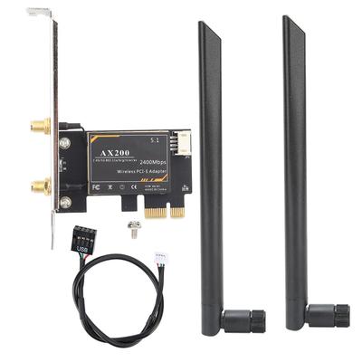 For Intel AX200 5G WiFi Card Dual Band Bluetooth 5.1 PCIE Wireless Card with Antenna for Windows 10