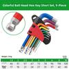Precision Allen Wrench Set 1.5mm To 10mm Hexagon Spanner Set Heavy Duty L Wrench Kit  For Machinery
