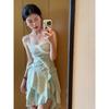 Summer French Retro Dress Internet Celebrity Explosion Plaid Skirt Irregular Chic Temperament Short Skirt Children