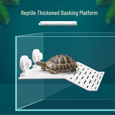 Turtle Tank Basking & Feeding Platform with Standing, Floating & Landscaping Features