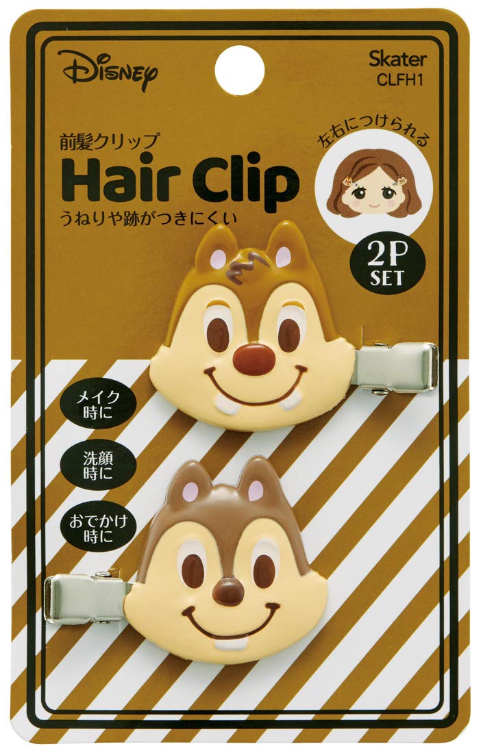 

Skater Bangs Clip Hair Clip Hair Accessory Set of 2 Chip Dale Disney CLFH1 &