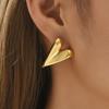 New Minimalist Style Heart-shaped Earrings with Light Luxury and Cool Fashion