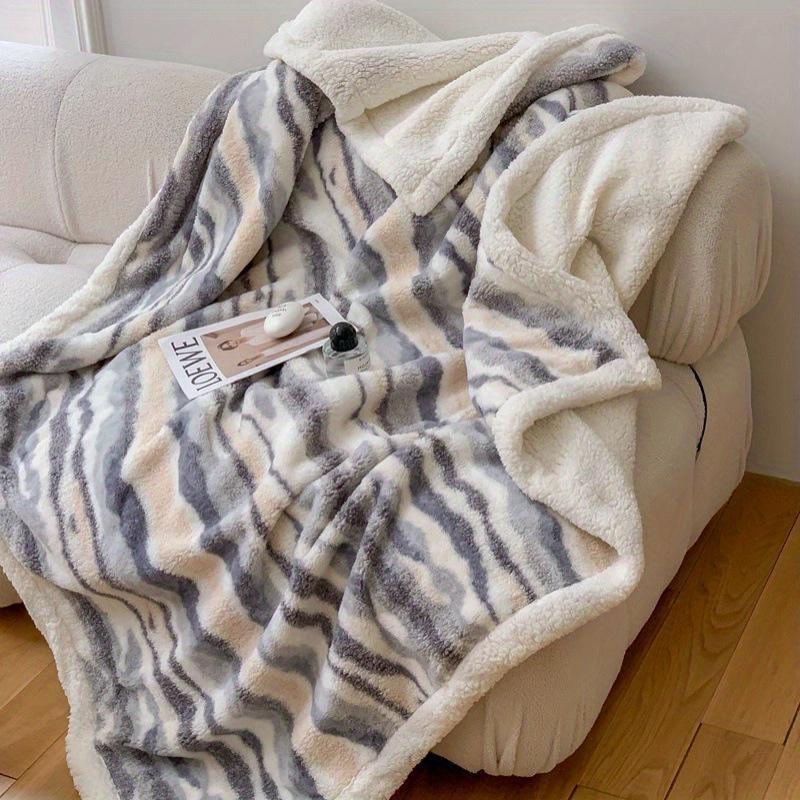 

150 см * 200 см/59 дюймов * 78,7 дюйма бархатное легкое роскошное высококачественное бархатное одеяло с кроликом, многофункциональное двойное одеяло с принтом чернил 150X200cm/59x78in серый