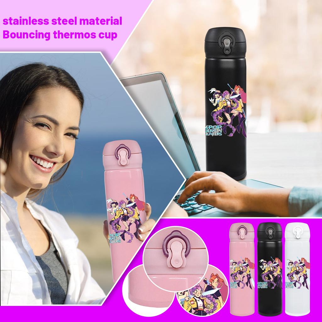 500ml Stainless Steel Bounce Cup Car Cup