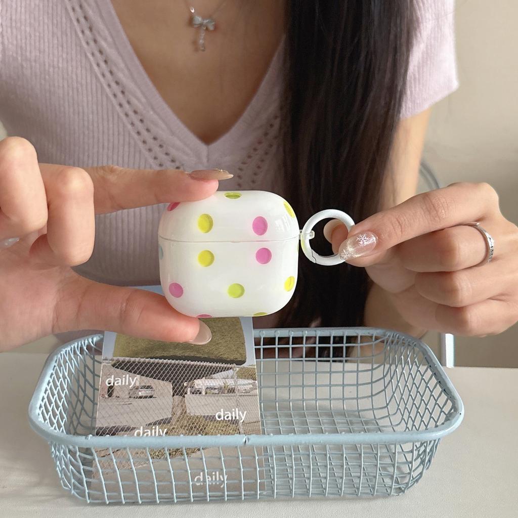 Translucent color polka dots for AirPods 1 protective case Apple 1/1 generation airpodspro1 earphone case cartoon