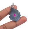 Pink Rubellite Gemstone 925 Sterling Silver Handmade Pendant 1.55" For Women PP-25-1