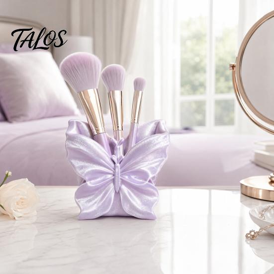 Polished Surface Storage Case Butterfly Shape Box, Silk Texture Large Capacity Desktop Organizer, Multi Purpose Container Sturdy PET Space Saving