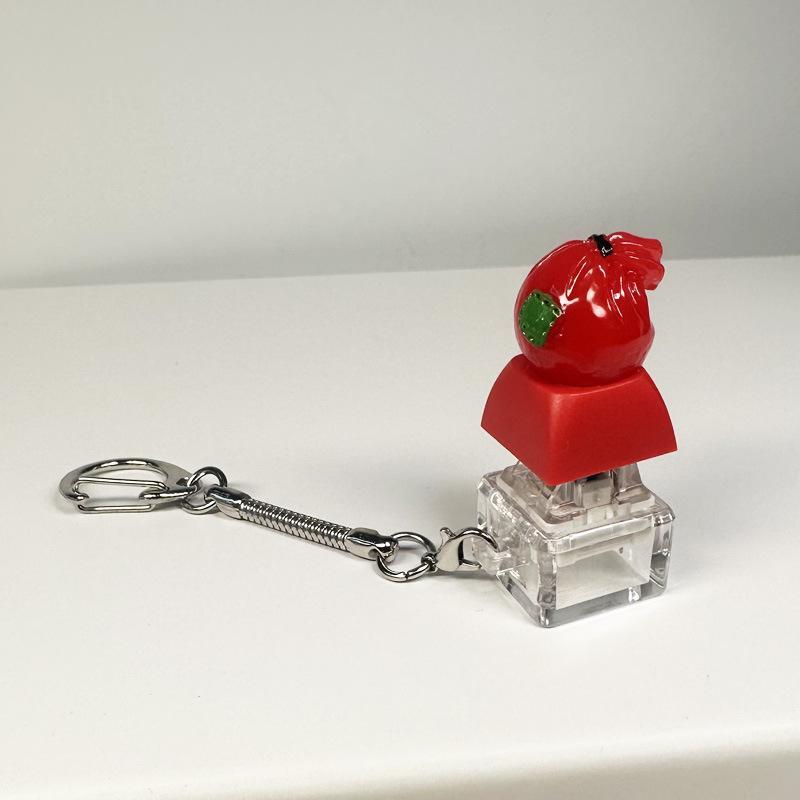 Christmas Themed Keyboard Keychain Stress Relief Toys Keychain Fidget Keyboard Clicker Button Key Chain Bag Charm Pendant