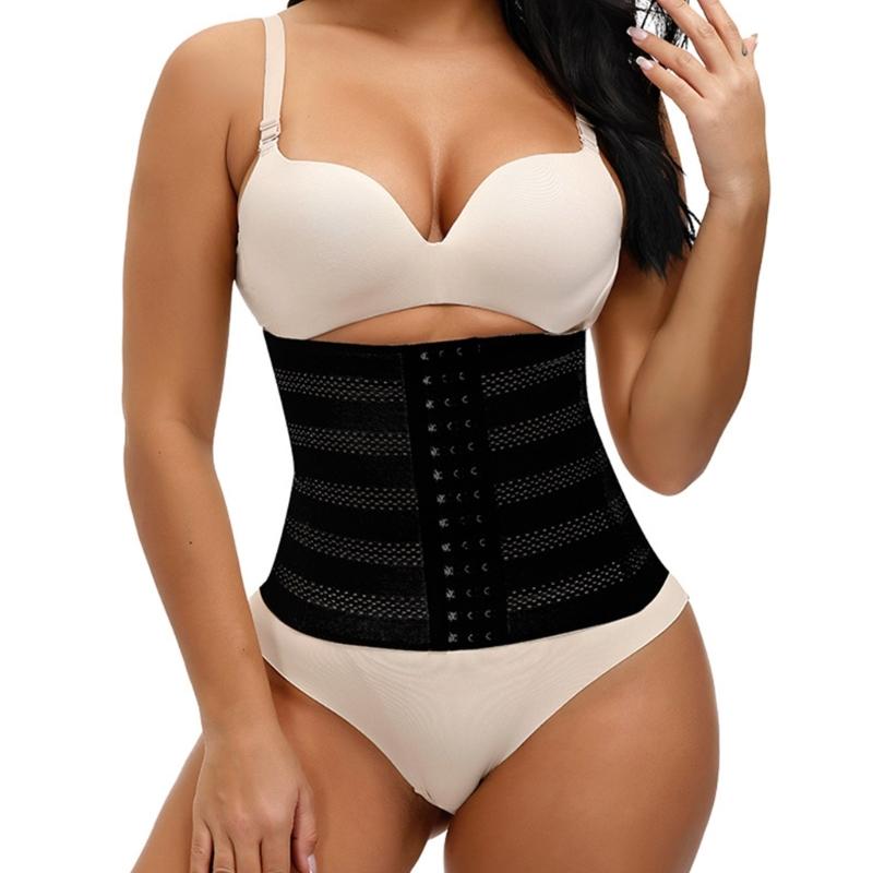 Waist Trainer for Women Breathable Underbust Waist Cincher Trimmer Corsets Hourglass Body Shaper Sport Girdle with Hooks