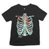 Zombie Rib Cage Youth kids boys T-Shirt All Hallows' Eve Spooky Halloween Skeleton Kids