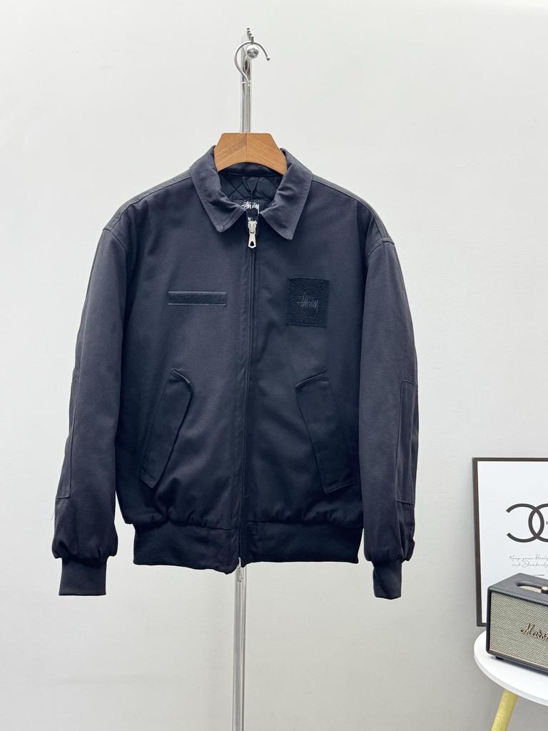 25SS Retro Slitstark Unisex Tvättad Baseball Arbetskläder Jacka