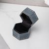 Boîte à Bague, Boîte Cadeau Hexagonale en Velours pour Bijoux, Compacte avec Protection en Éponge Douce Design Élégant, Boîte à Bijoux pour Fiançailles, Demande en Mariage, Mariage