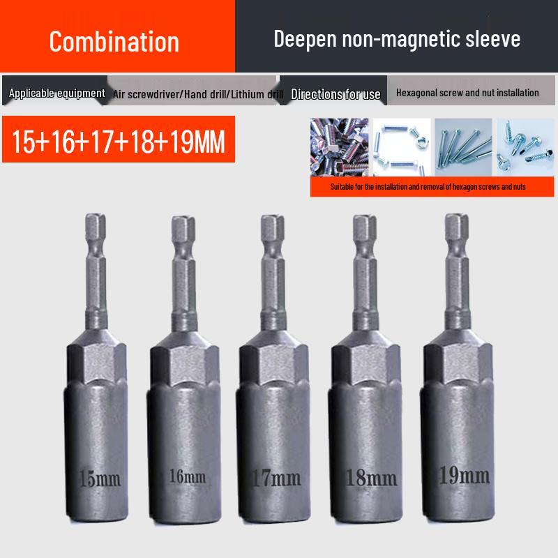 Jeu d'adaptateurs d'extension pour perceuse électrique à douille hexagonale