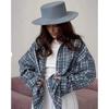 Retro Style All-Matching Lapel Loose Shirt 2025 Spring and Autumn Plaid Long Sleeve Pocket Women's Shirt