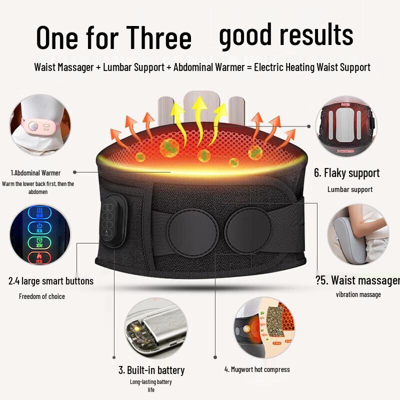 AUX Heated Lumbar Massager with Vibration
