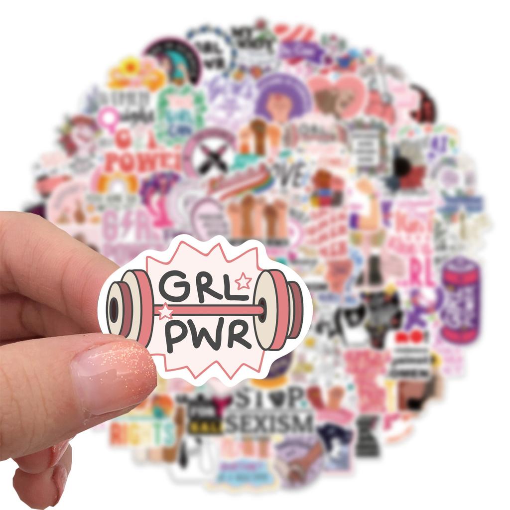 100 Inspirational Feminist Graffiti Stickers Personalized DIY Decorative Computer Suitcase Waterproof