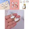 Unique Stylish Duck Brooch Three Headed Design Fun Goose Metal Pin For Clothing