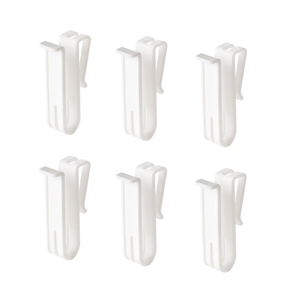 6 Piece White Kitchen Cup Drainer Wall-Mounted Cup Organizer Kitchen Draining Cup Holder  Spoon 6 Pcs