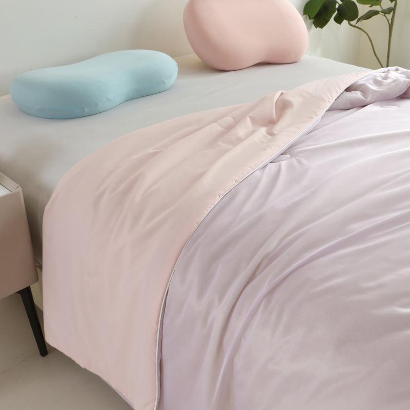 2026 New Summer Ice Silk Air Conditioning Quilt Set: Lightweight, Machine Washable, Available for Single & Double Beds
