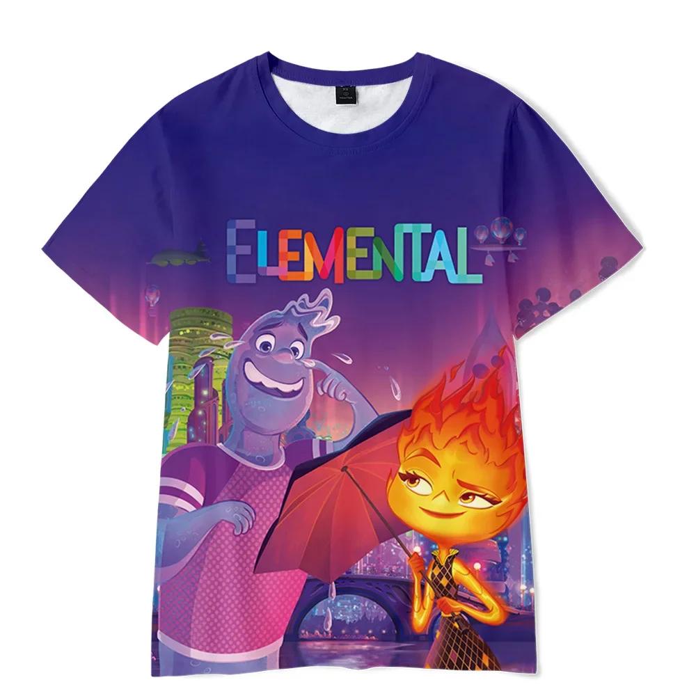 Maglietta Anime Elementale Per Bambini Adulti Magliette Manica Corta Maglietta Carina Ragazzi Ragazze Top Abbigliamento