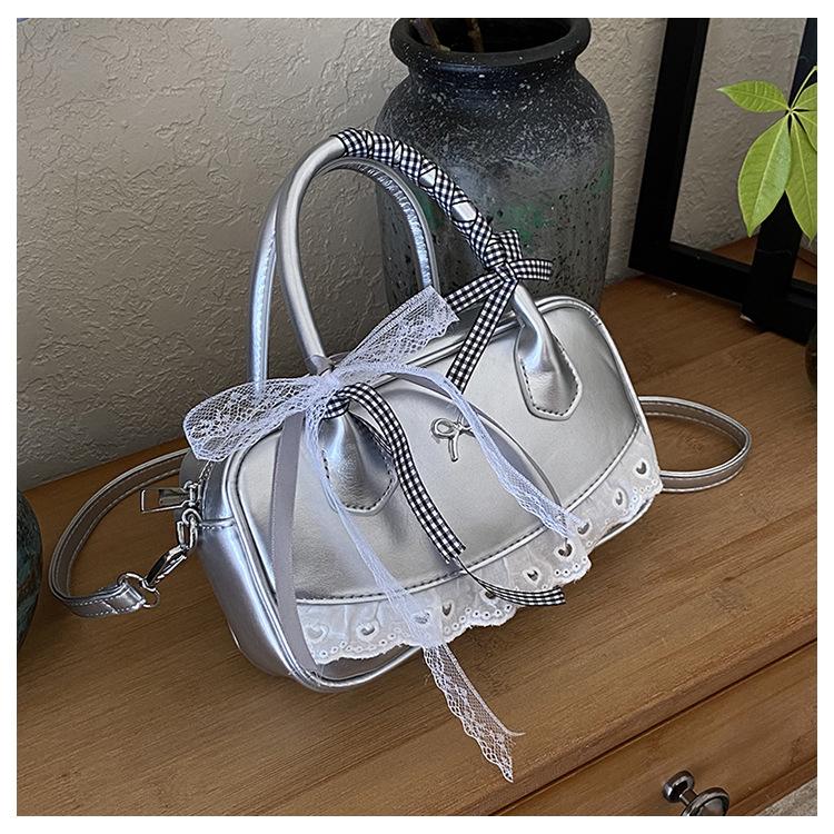 Simple Hand-carried Bowling Bag Women's 2025 New Fashion Shoulder Bag Casual Messenger Bag