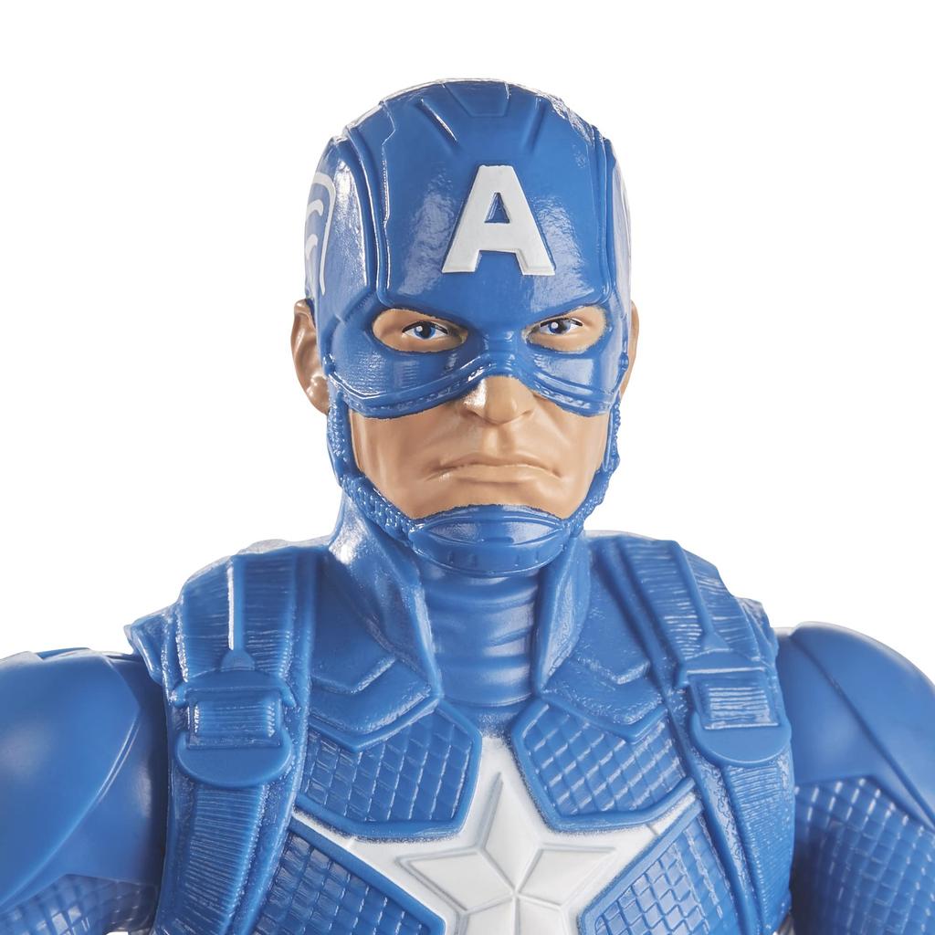 Hasbro Marvel Titan Hero Serie Avengers Captain America Actie Actie Avengers Speelgoed voor Kinderen Leeftijden 4 en Authentiek Figuur, 12-inch (30 cm) Figuur, Omhoog,