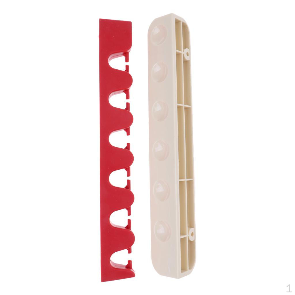 

Wall Mount 6-Slot Billiards Snooker Stick Rack Pool Cue Holder Stand Plastic Rubber