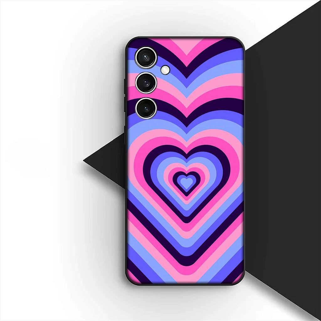 Star Dark Red Heart Love Phone Cover Soft Case for Samsung Galaxy S10 S8 S9 Plus A33 A34 A31 70 A71 A72 Note 20 9 8 S10E Casing