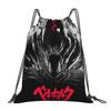 Custom Anime Pattern Drawstring Backpack Lightweight Foldable Sports Gym Bag Water Resistant String Sackpack for Training