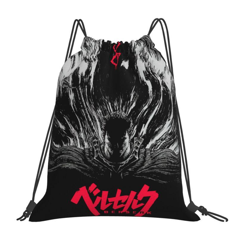 Custom Anime Pattern Drawstring Backpack Lightweight Foldable Sports Gym Bag Water Resistant String Sackpack for Training