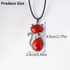 Charming Crystal Cats Pendant Necklace Unique Crystal Cats Necklace Stylish Neckchain for Cats Enthusiasts and Collector