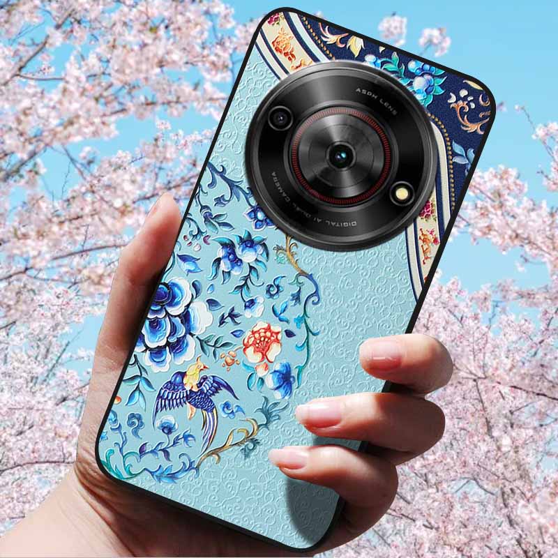 For ZTE Blade A75 5G 6.6" Cases 3D Relief Flower Soft Silicone Luxury Cover for ZTE Blade A75 5G 3D Phone Cases ZTE Blade Z2357N