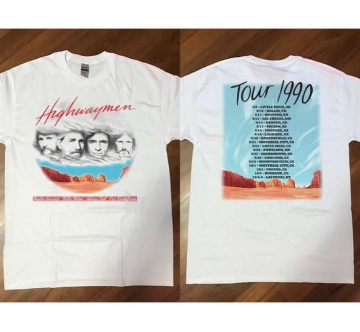 The Highwaymen 1990 Kick Off Tour T Shirt Unisex T-Shirt S