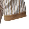AIOPESON 2025 Men's Striped Sweater Polo Shirt Breathable Turn-Down Collar Knitted Cardigan Polo Men