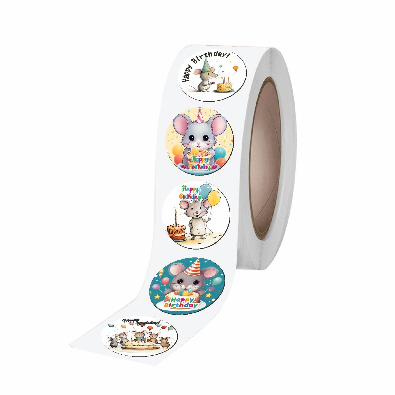 

Новый стиль, Мультяшная мышь, Украшение для вечеринки по случаю дня рождения, Наклейки в рулоне, Упаковка подарков, Пломбировочные наклейки, 12 вариантов дизайна Pack of 1