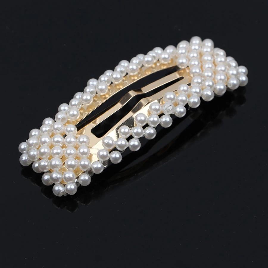 Elegant Head Jewelry Women Hairpins Crystal Beads Handmade Snap Barrettes Clip Fashion Decoration Hair Accessories Wedding Gifts