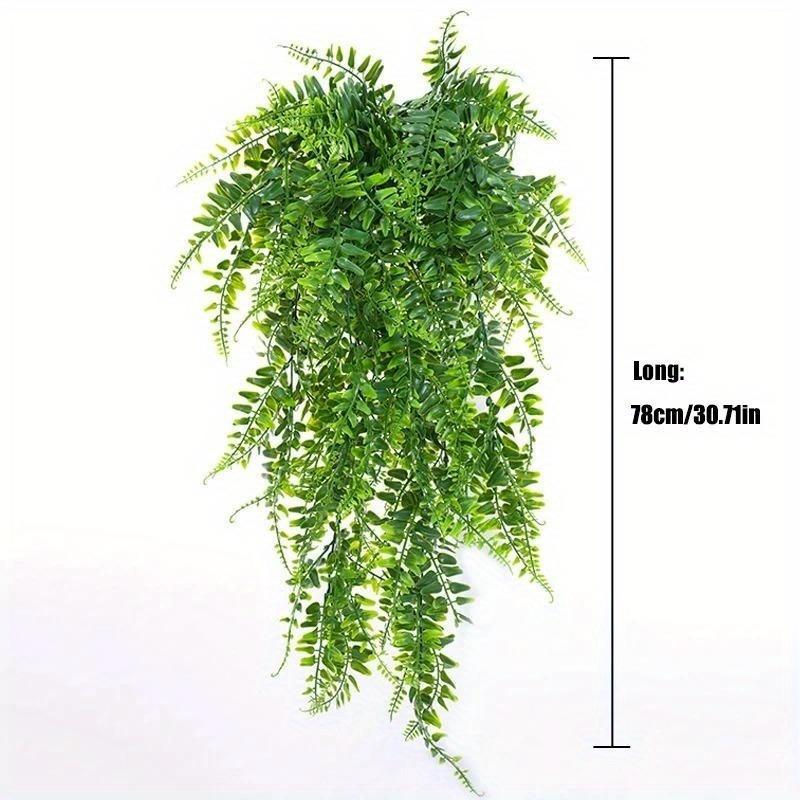 3/5Pcs Persian Fern Leaves Hanging Artificial Plant Plastic Vine Grass for Home Garden Room Decor Wedding Party Wall Decoration